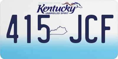 KY license plate 415JCF