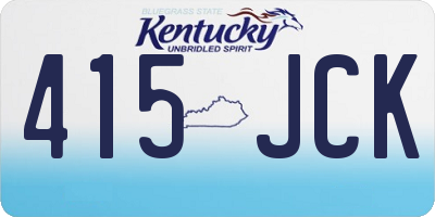 KY license plate 415JCK