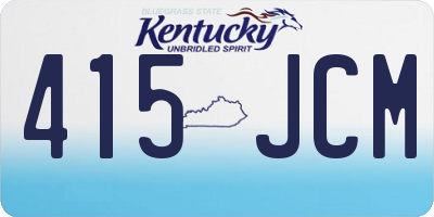 KY license plate 415JCM