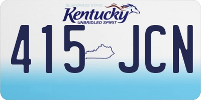 KY license plate 415JCN