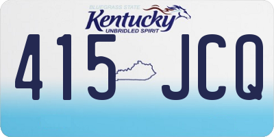KY license plate 415JCQ
