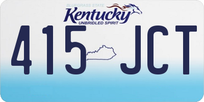 KY license plate 415JCT