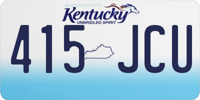 KY license plate 415JCU