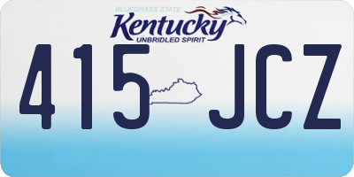 KY license plate 415JCZ
