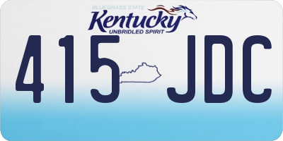 KY license plate 415JDC