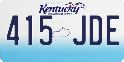 KY license plate 415JDE