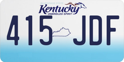 KY license plate 415JDF