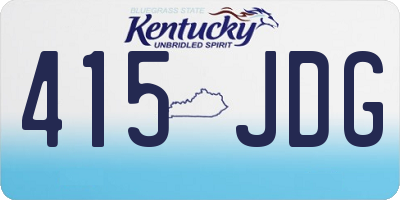 KY license plate 415JDG