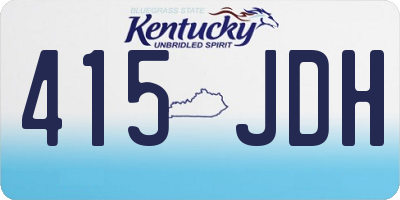 KY license plate 415JDH