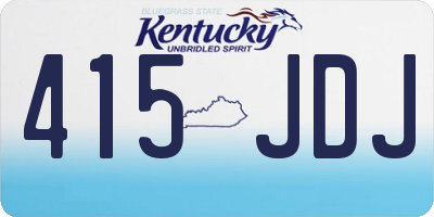 KY license plate 415JDJ