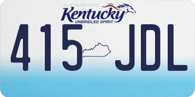 KY license plate 415JDL