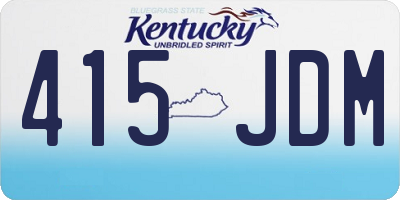 KY license plate 415JDM