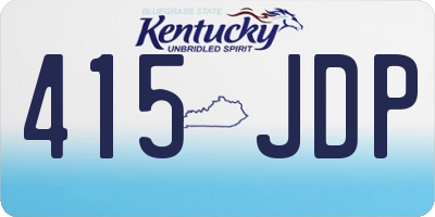 KY license plate 415JDP