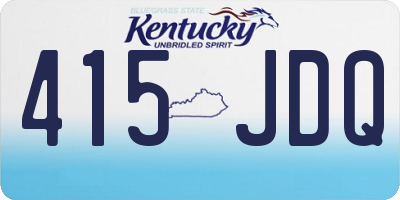 KY license plate 415JDQ