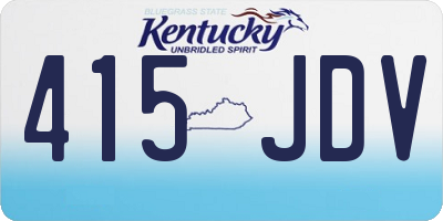 KY license plate 415JDV