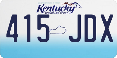 KY license plate 415JDX