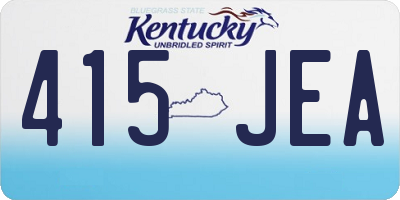 KY license plate 415JEA