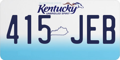 KY license plate 415JEB