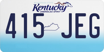 KY license plate 415JEG