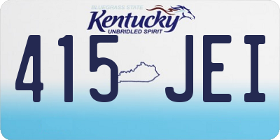 KY license plate 415JEI