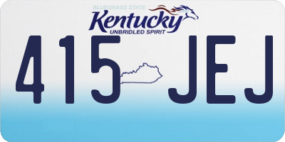 KY license plate 415JEJ