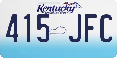 KY license plate 415JFC