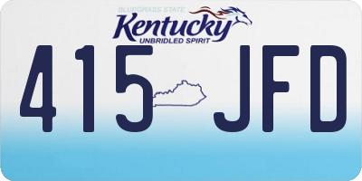 KY license plate 415JFD