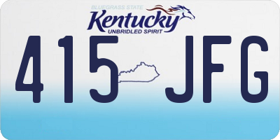 KY license plate 415JFG