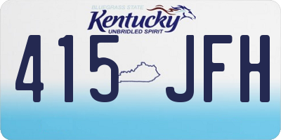 KY license plate 415JFH