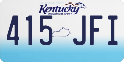 KY license plate 415JFI