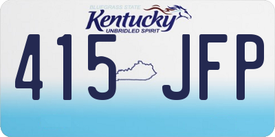 KY license plate 415JFP