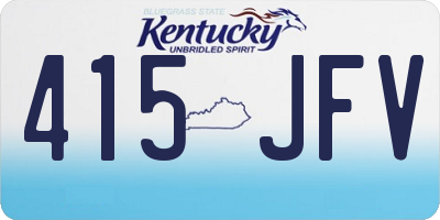 KY license plate 415JFV
