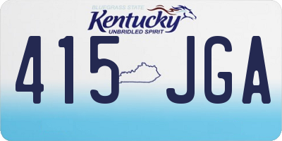 KY license plate 415JGA