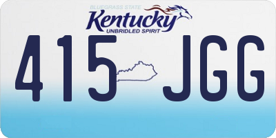KY license plate 415JGG