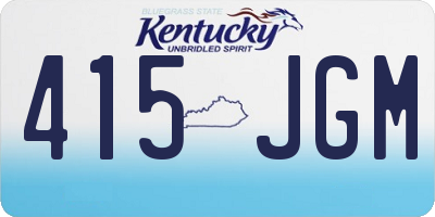 KY license plate 415JGM