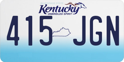 KY license plate 415JGN