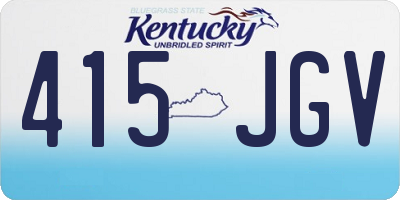 KY license plate 415JGV