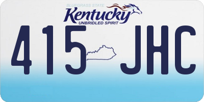 KY license plate 415JHC
