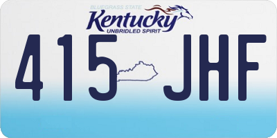 KY license plate 415JHF