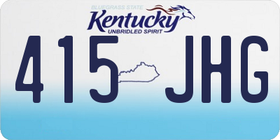 KY license plate 415JHG