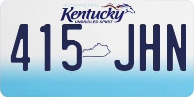 KY license plate 415JHN