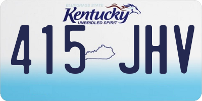 KY license plate 415JHV