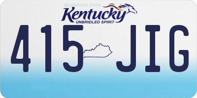 KY license plate 415JIG