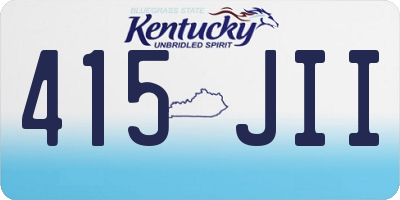 KY license plate 415JII