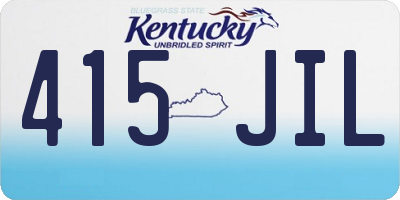 KY license plate 415JIL