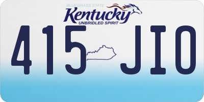 KY license plate 415JIO