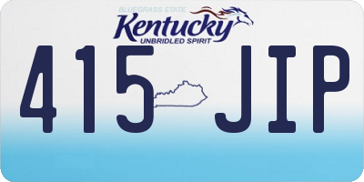 KY license plate 415JIP