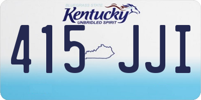 KY license plate 415JJI