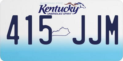 KY license plate 415JJM