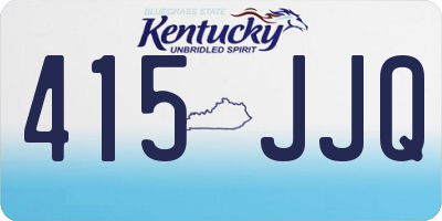 KY license plate 415JJQ